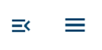 Collapse and expand menu icons