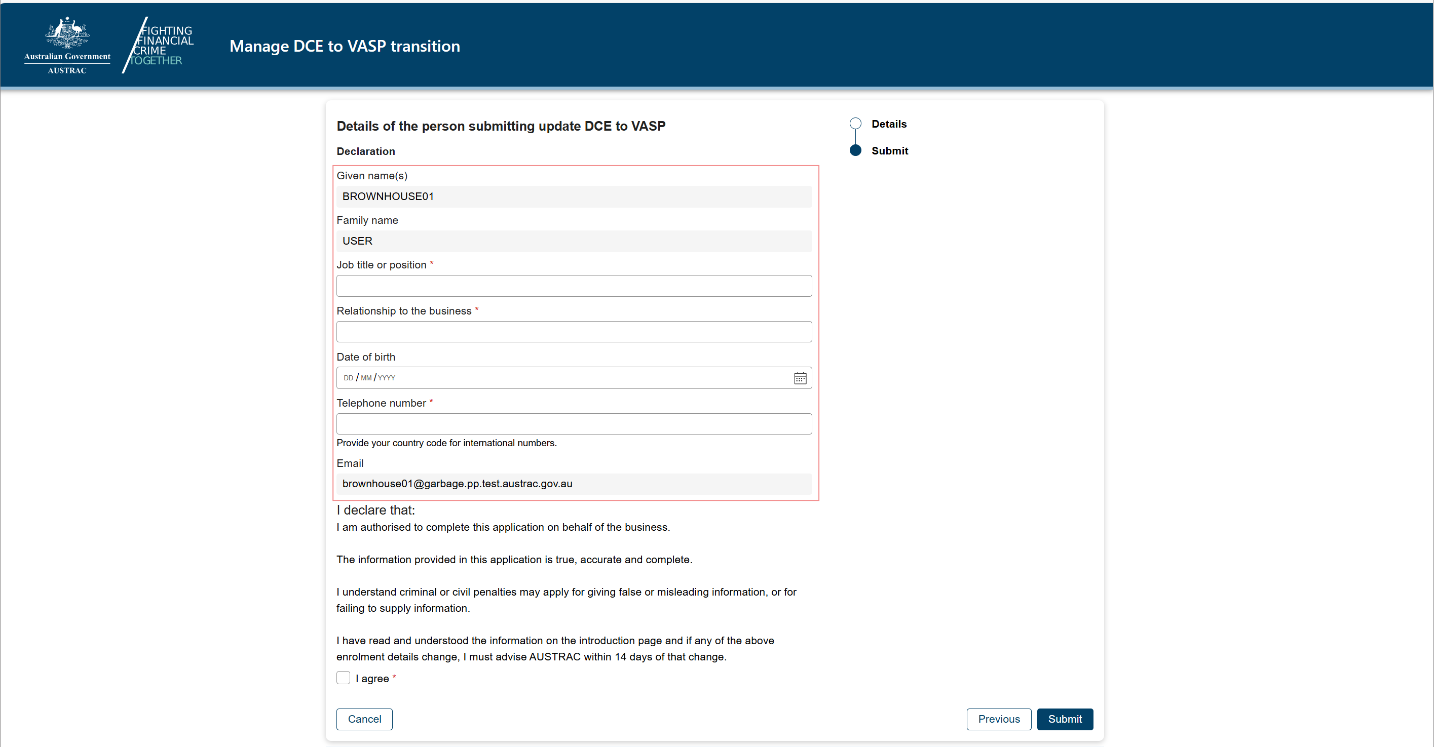 How to update the details of person in the form